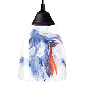 Classico 5' 1 Light Mini Pendant in Mountain Glass & Dark Rust