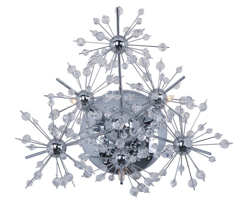 Starfire 10' 3 Light Wall Sconce in Polished Chrome