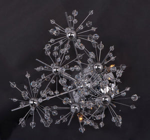 Starfire 10' 3 Light Wall Sconce in Polished Chrome