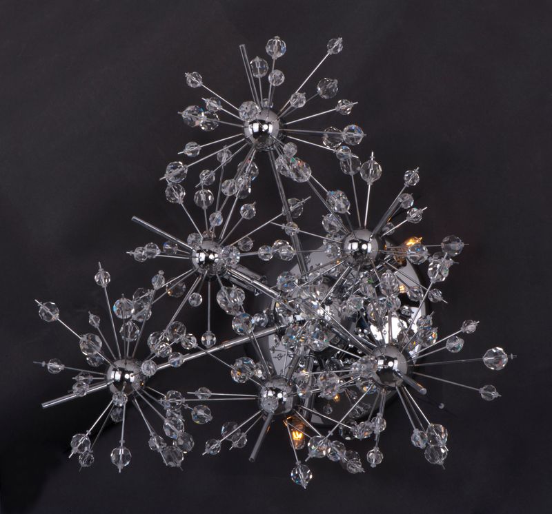 Starfire 10' 3 Light Wall Sconce in Polished Chrome