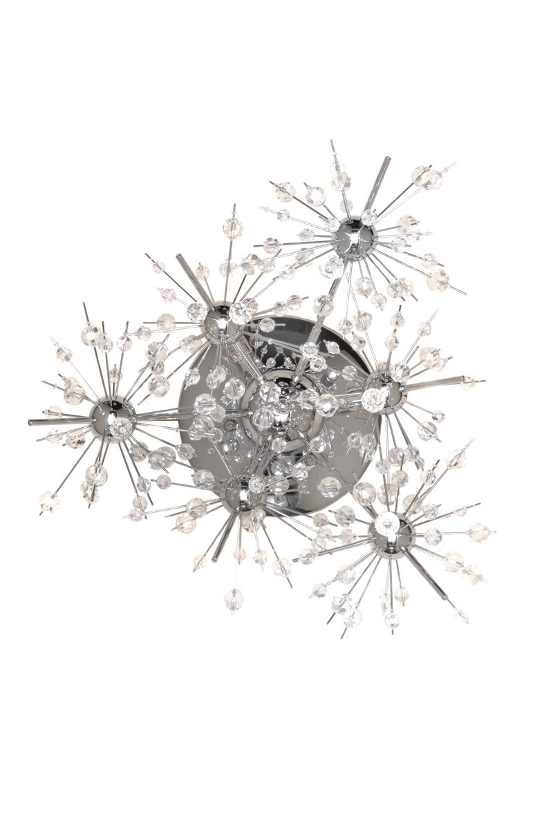 Starfire 10' 3 Light Wall Sconce in Polished Chrome