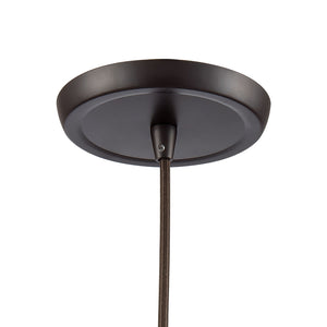CoastalInlet 11' 1 Light Mini Pendant in Clear Glass & Oil Rubbed Bronze