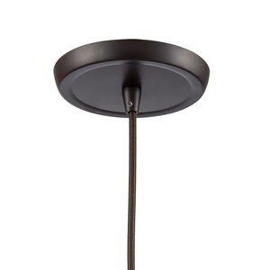 CoastalInlet 11' 1 Light Mini Pendant in Clear Glass & Oil Rubbed Bronze