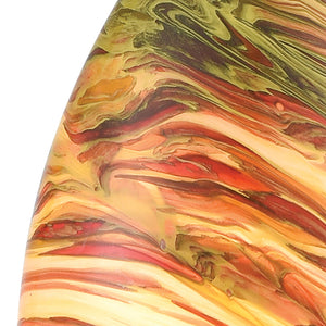 Collanino 5' 1 Light Mini Pendant in Lava Swirl Blown Glass & Satin Nickel