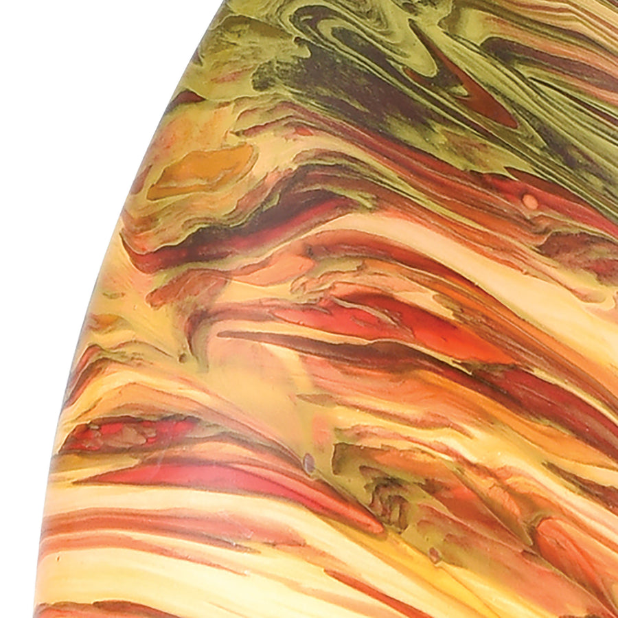 Collanino 5' 1 Light Mini Pendant in Lava Swirl Blown Glass & Satin Nickel