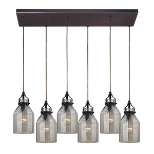 Danica 30' 6 Light Mini Pendant in Oil Rubbed Bronze
