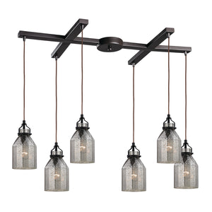 Danica 33' 6 Light Mini Pendant in Oil Rubbed Bronze