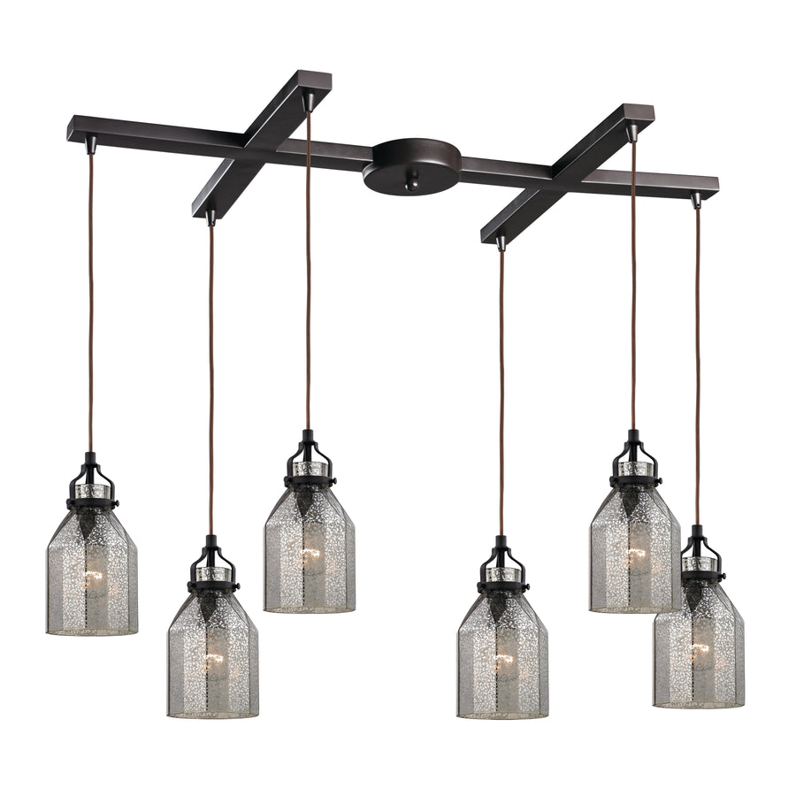 Danica 33' 6 Light Mini Pendant in Oil Rubbed Bronze
