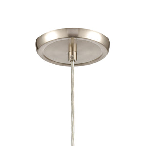 Evening Sky 5' 1 Light Mini Pendant in Tan Cloud Glass & Satin Nickel