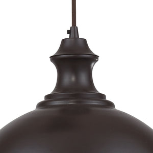 Farmhouse 14' 1 Light Pendant in Oiled Bronze