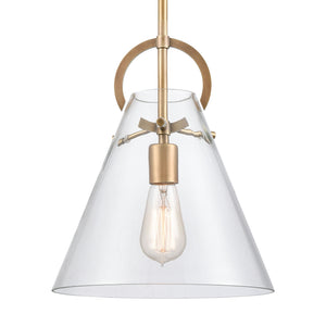 Gabby 11' 1 Light Mini Pendant in Brass