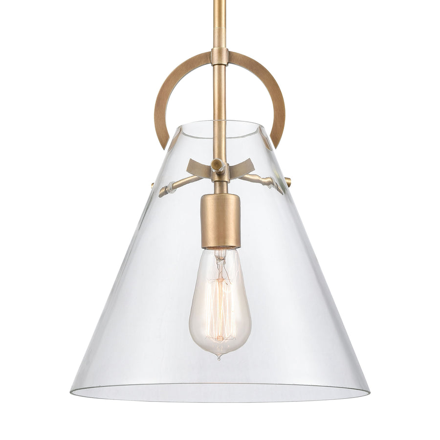 Gabby 11' 1 Light Mini Pendant in Brass