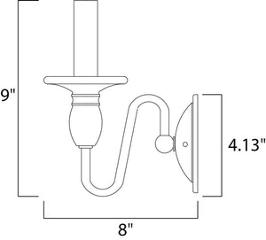 Towne 9' Single Light Wall Sconce in Oil Rubbed Bronze