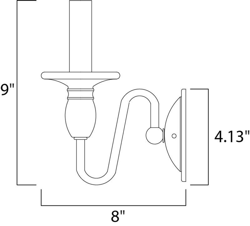 Towne 9' Single Light Wall Sconce in Oil Rubbed Bronze