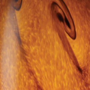 Galaxy 5' 1 Light Mini Pendant in Brown Glass & Satin Nickel