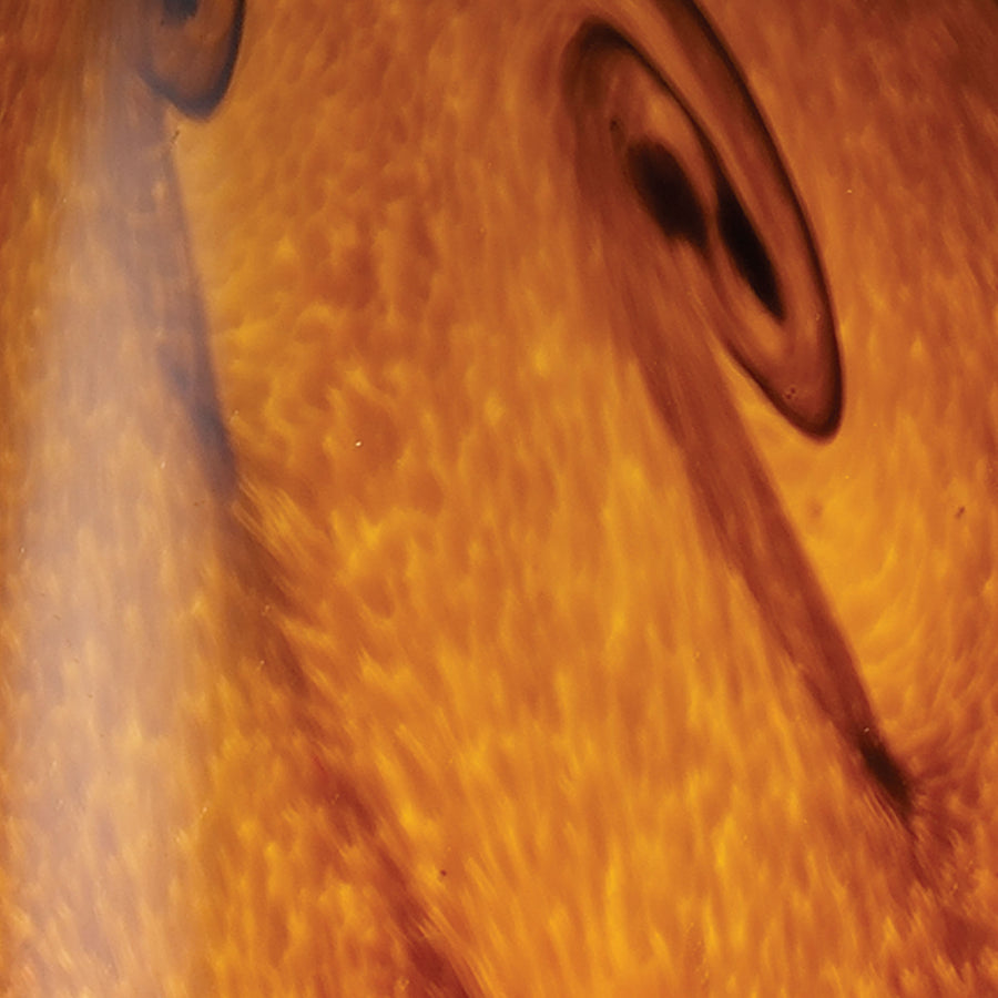 Galaxy 5' 1 Light Mini Pendant in Brown Glass & Satin Nickel