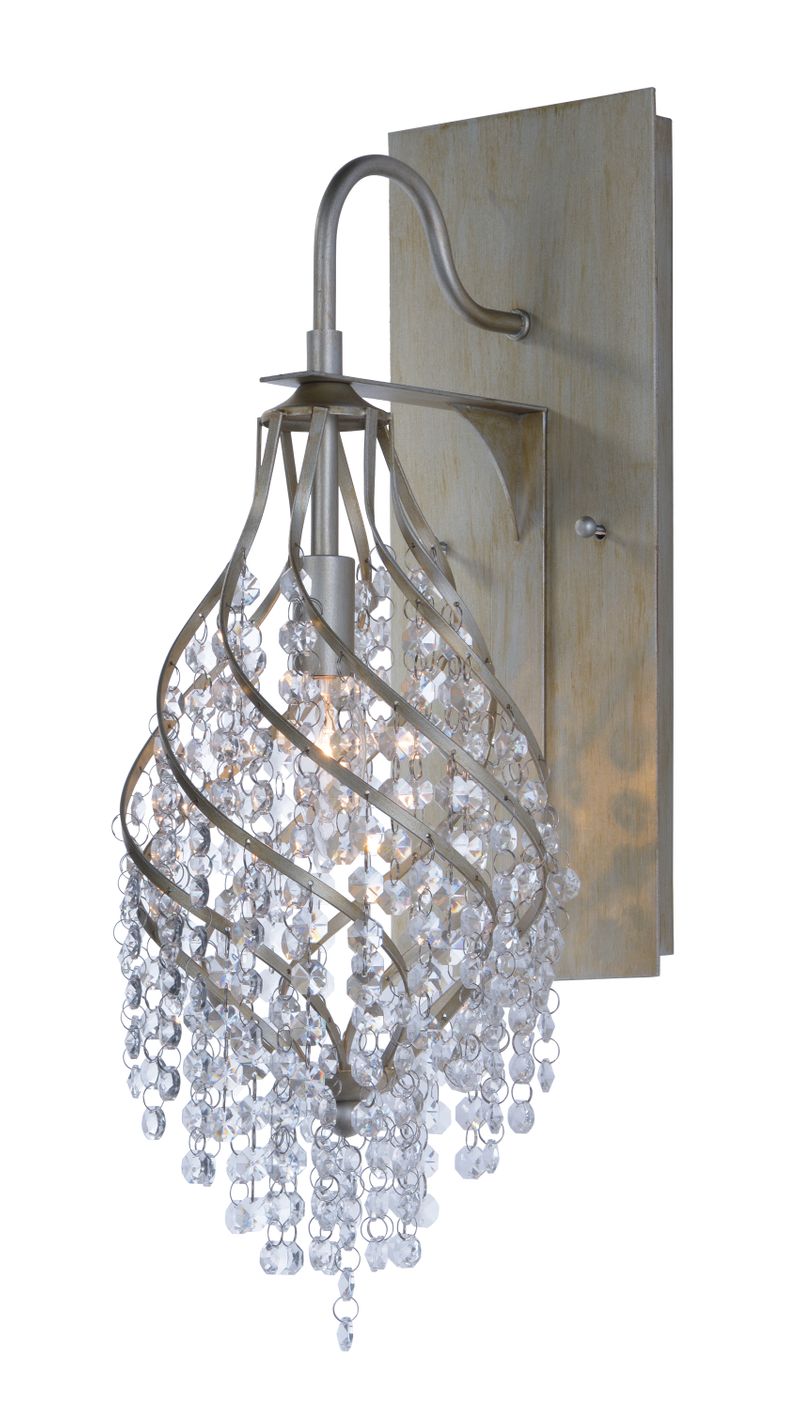 Twirl 22.25' Single Light Wall Sconce in Golden Silver