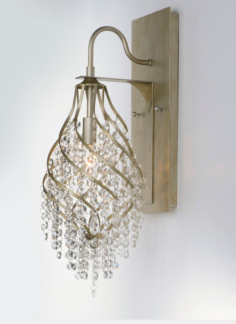 Twirl 22.25' Single Light Wall Sconce in Golden Silver