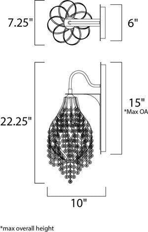 Twirl 22.25' Single Light Wall Sconce in Oil Rubbed Bronze