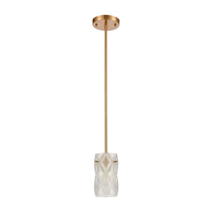 Jenning 4' 1 Light Mini Pendant in Satin Brass