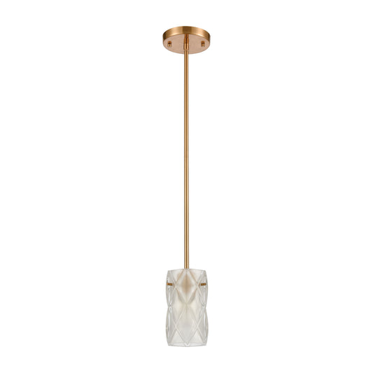 Jenning 4" 1 Light Mini Pendant in Satin Brass