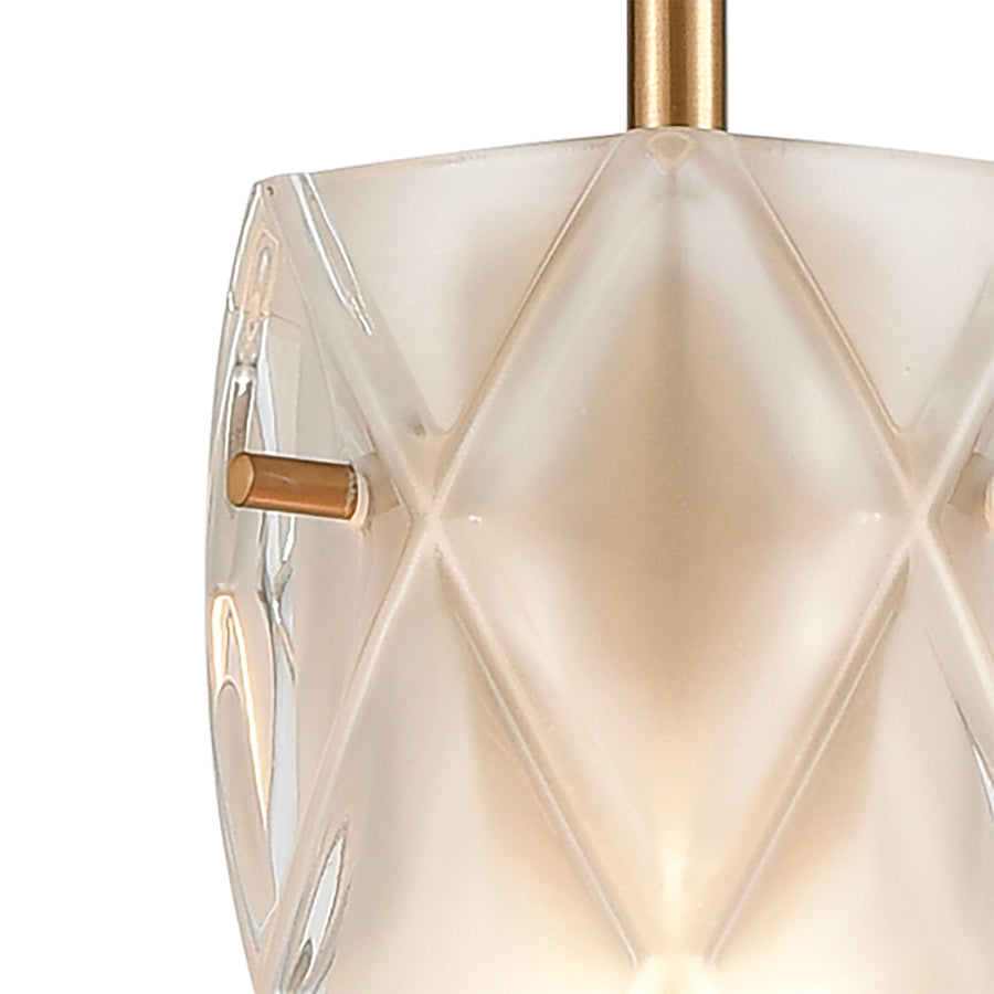 Jenning 4' 1 Light Mini Pendant in Satin Brass