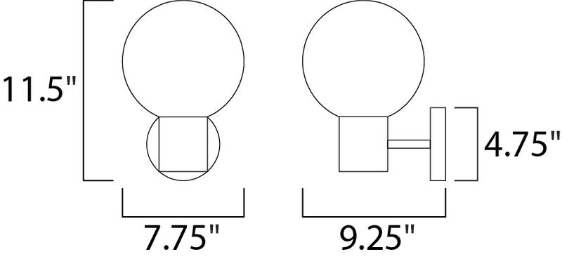 Vesper 11.5' Single Light Wall Sconce in Satin Brass and Black