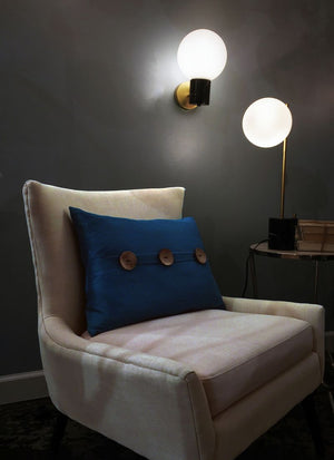 Vesper 11.5' Single Light Wall Sconce in Satin Brass and Black