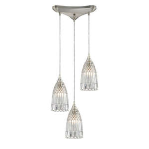 Kersey 10' 3 Light Mini Pendant in Satin Nickel (10458)
