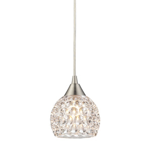Kersey 5' 1 Light Mini Pendant in Satin Nickel (10341)