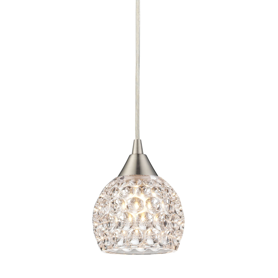 Kersey 5' 1 Light Mini Pendant in Satin Nickel (10341)