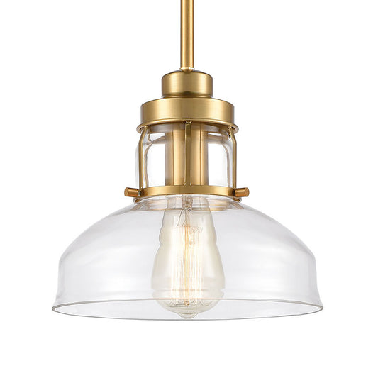 Manhattan Boutique 9" 1 Light Mini Pendant in Brushed Brass