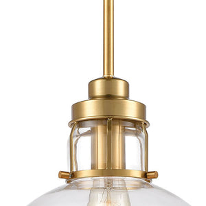 Manhattan Boutique 9' 1 Light Mini Pendant in Brushed Brass