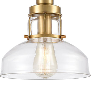 Manhattan Boutique 9' 1 Light Mini Pendant in Brushed Brass