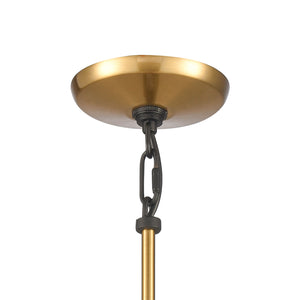 Mid-Century Schoolhouse 12' 1 Light Mini Pendant in Satin Brass