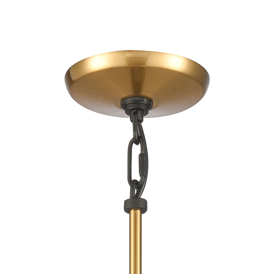 Mid-Century Schoolhouse 12' 1 Light Mini Pendant in Satin Brass