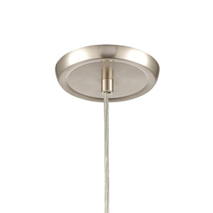 Planetario 5' 1 Light Mini Pendant in Light Brown Swirl Glass & Satin Nickel