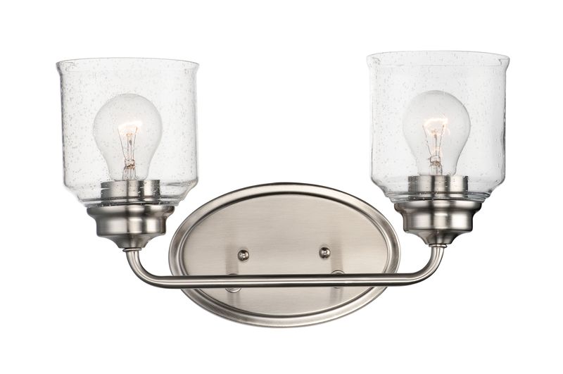 Acadia 14.75' 2 Light Bath Vanity Light in Satin Nickel
