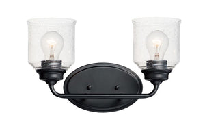 Acadia 14.75' 2 Light Bath Vanity Light in Black
