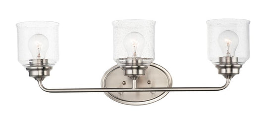 Acadia 25" 3 Light Bath Vanity Light in Satin Nickel