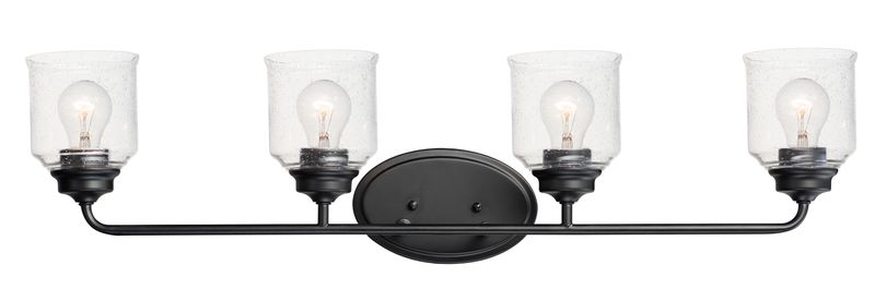 Acadia 35' 4 Light Bath Vanity Light in Black