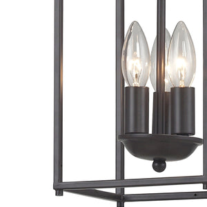 Arthur 7' 3 Light Mini Pendant in Aged Bronze