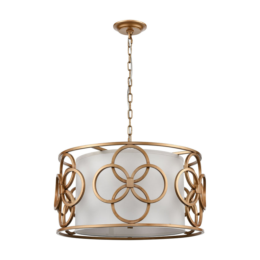 Botanic Avenue 22' 4 Light Pendant in Antique Gold