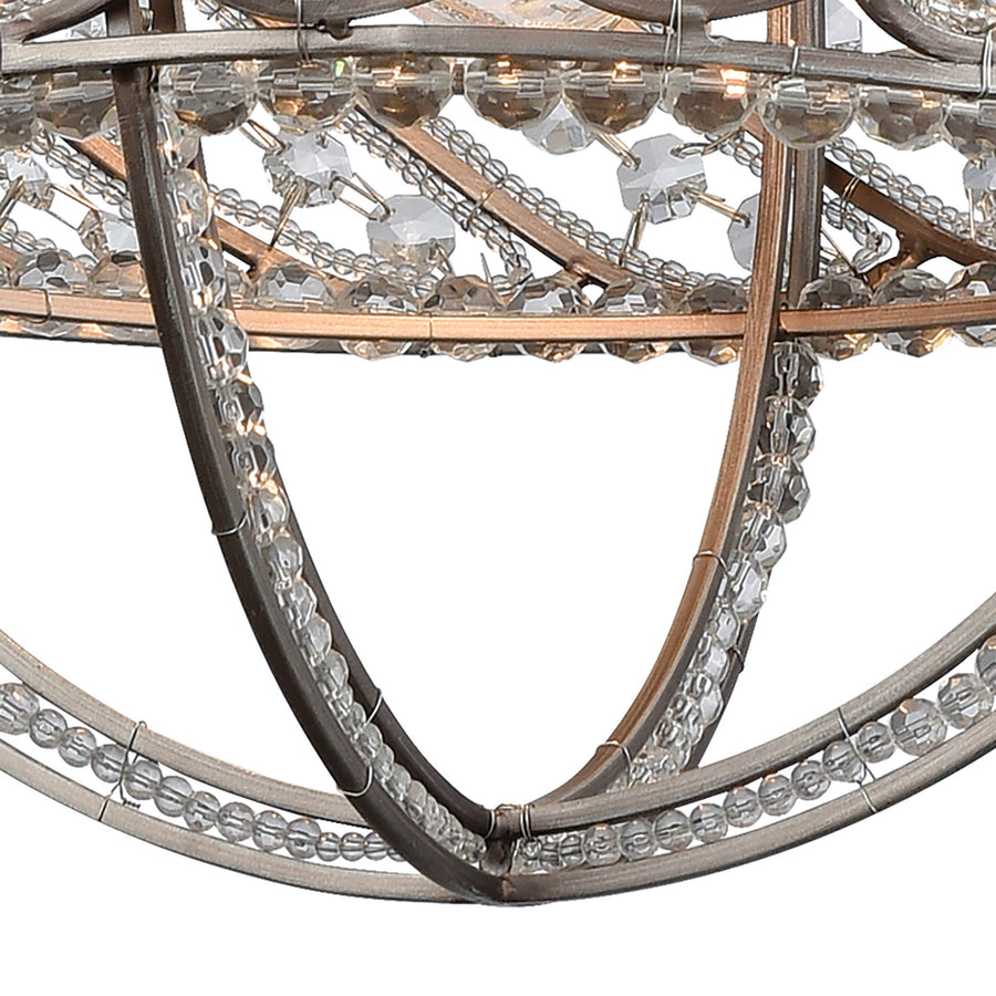 Bradington 13' 1 Light Pendant in Weathered Zinc