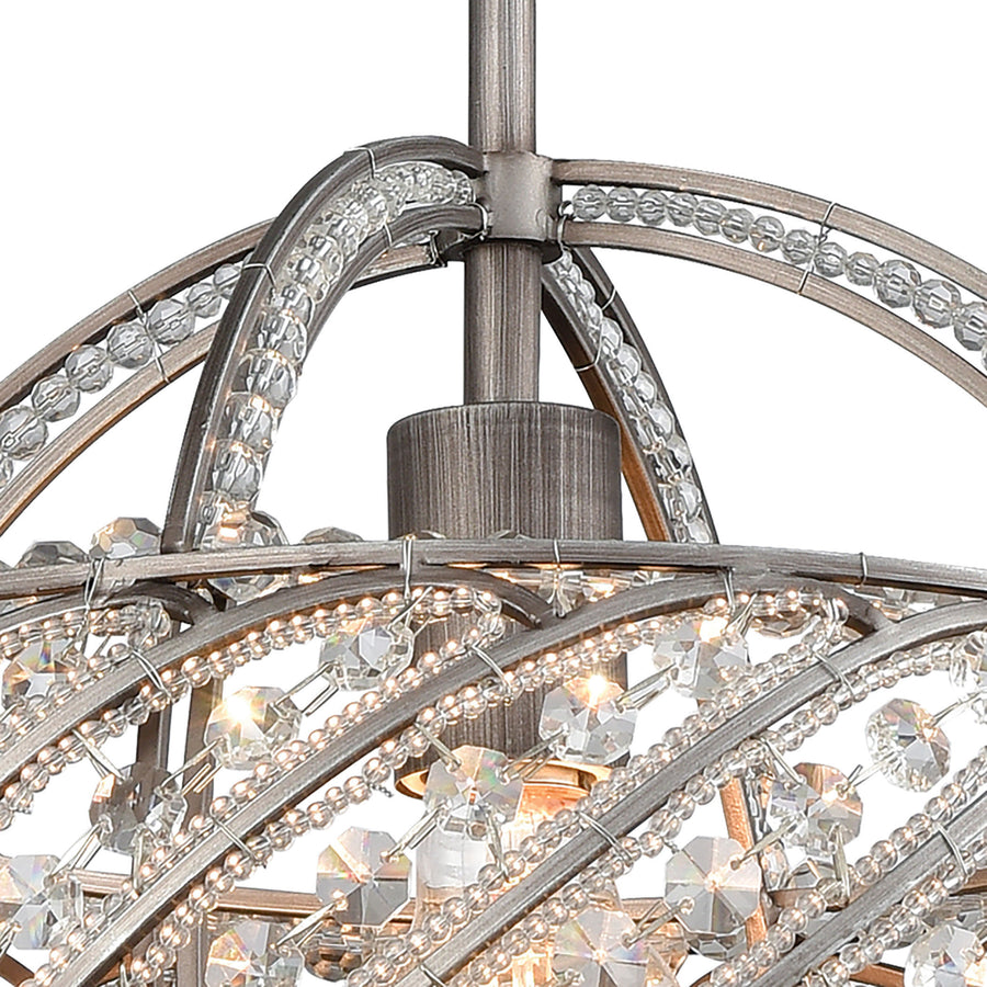 Bradington 13' 1 Light Pendant in Weathered Zinc
