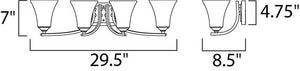 Aurora 29.5' 4 Light Vanity Lighting in Oil Rubbed Bronze