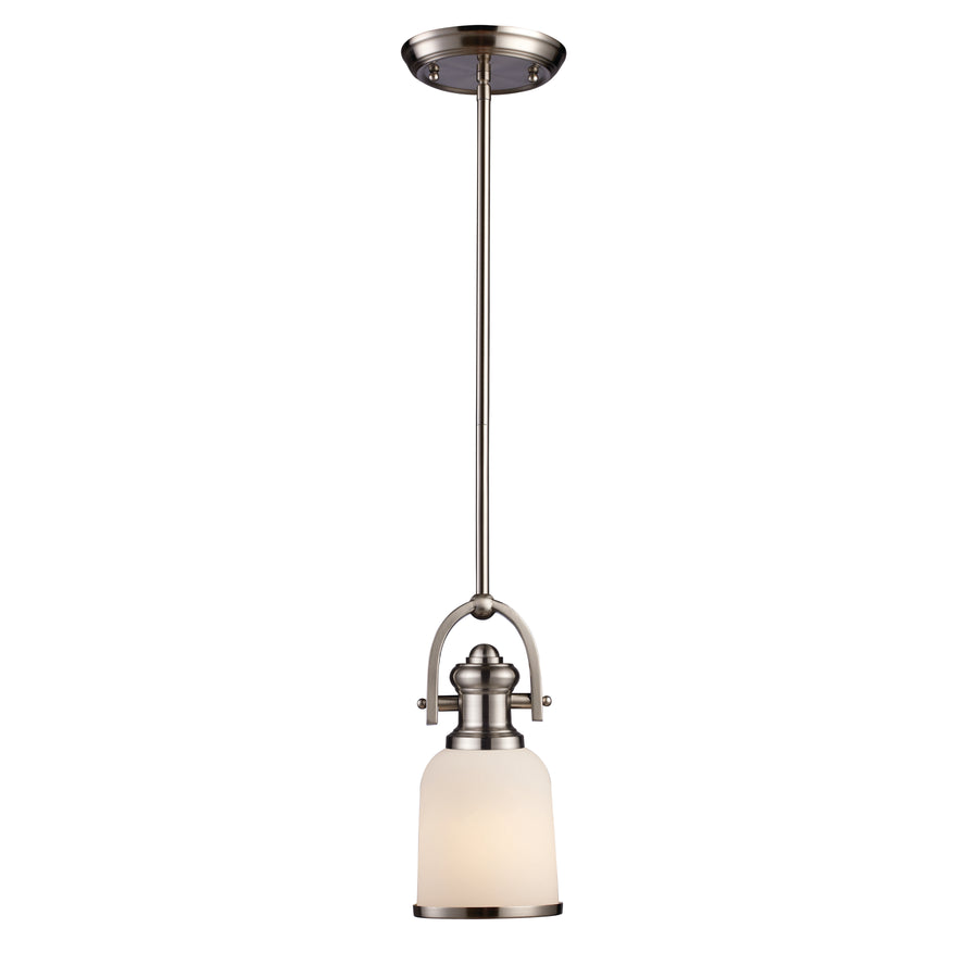 Brooksdale 5' 1 Light Mini Pendant in Satin Nickel