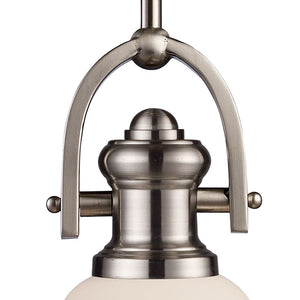 Brooksdale 5' 1 Light Mini Pendant in Satin Nickel