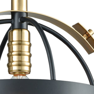 Caldwell 10' 1 Light Mini Pendant in Matte Black