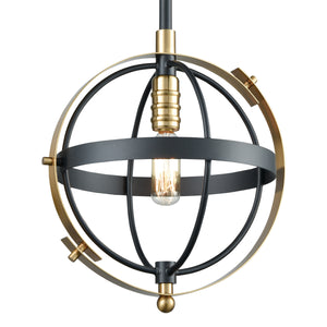 Caldwell 10' 1 Light Mini Pendant in Matte Black